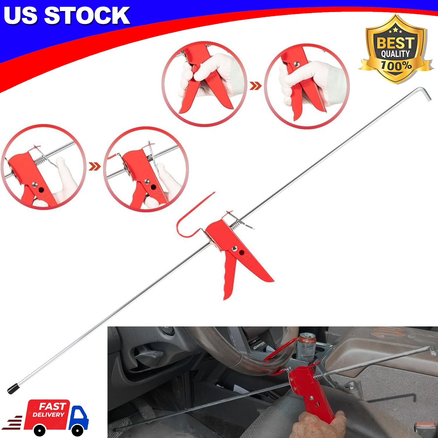 36″ Adjustable Pedal Depressor Tool THE393 Brake Pedal Depressor for Car Testing