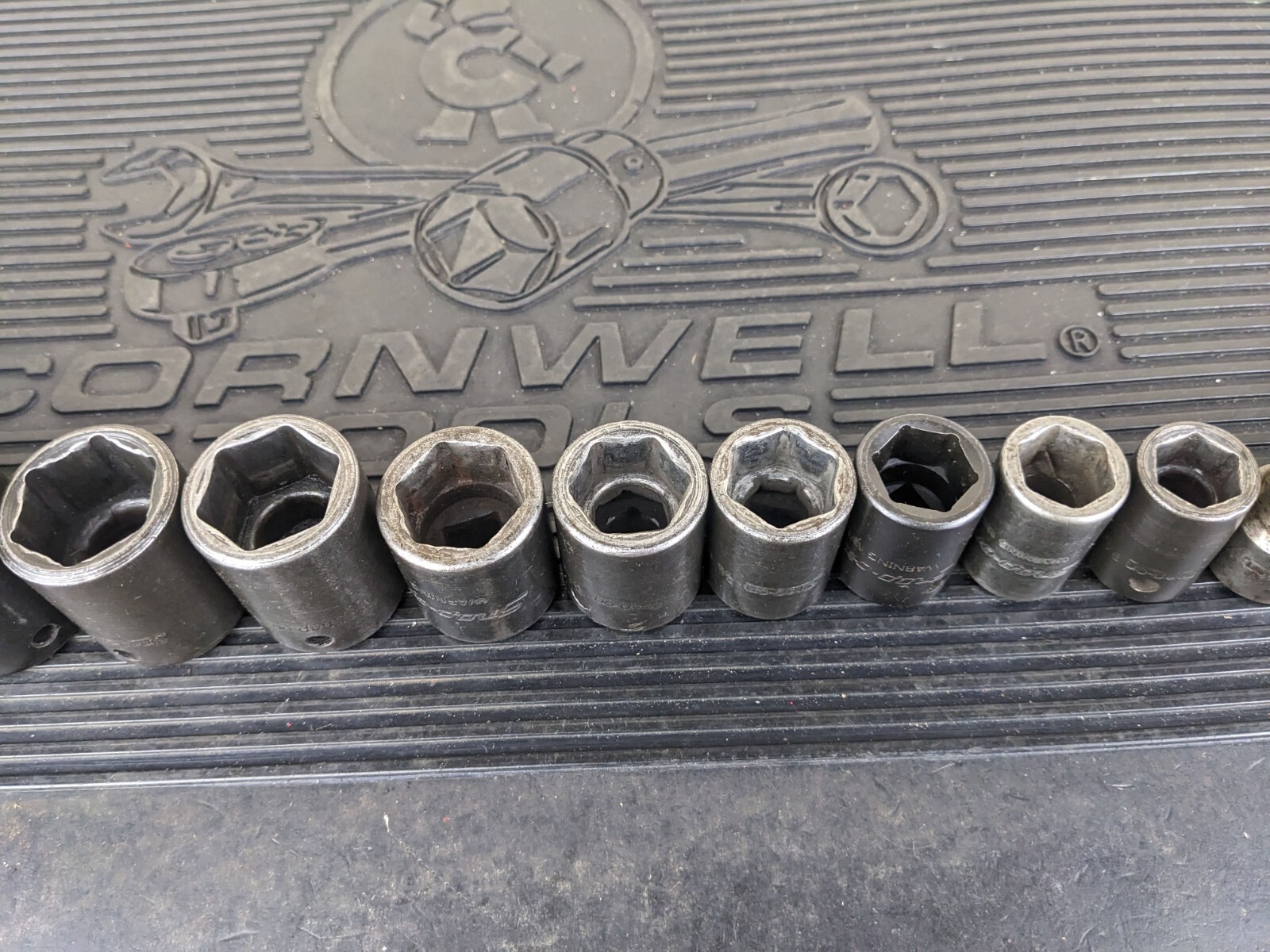 #bg155 Snap-On 14pc 1/2″ Drive 6pt SAE Shallow Impact Socket Set