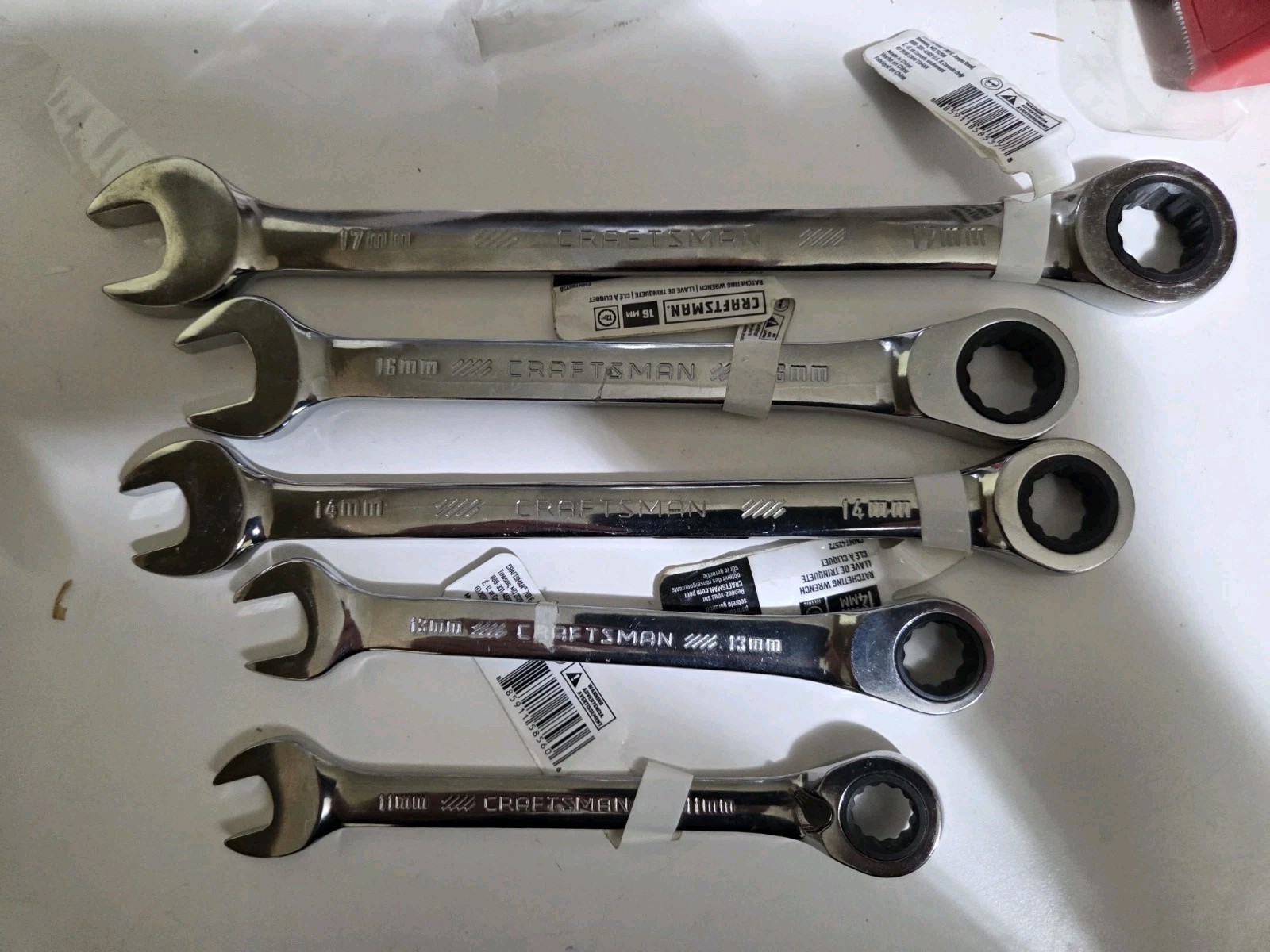 Craftsman 5 PIECE Metric Ratchet Wrenches – 17mm, 16mm, 14mm, 13mm, 11mm – NEW