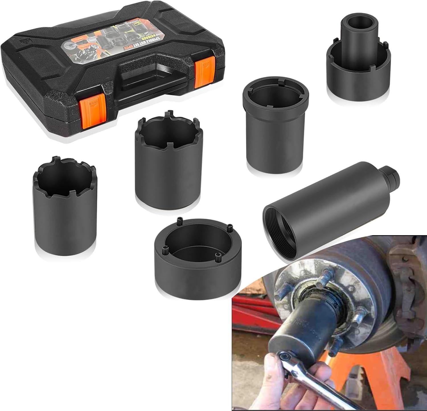 41660D 4WD Axle Hub Lock Nut Socket Remover Puller 1/2” Drive for Ford-6 Pack