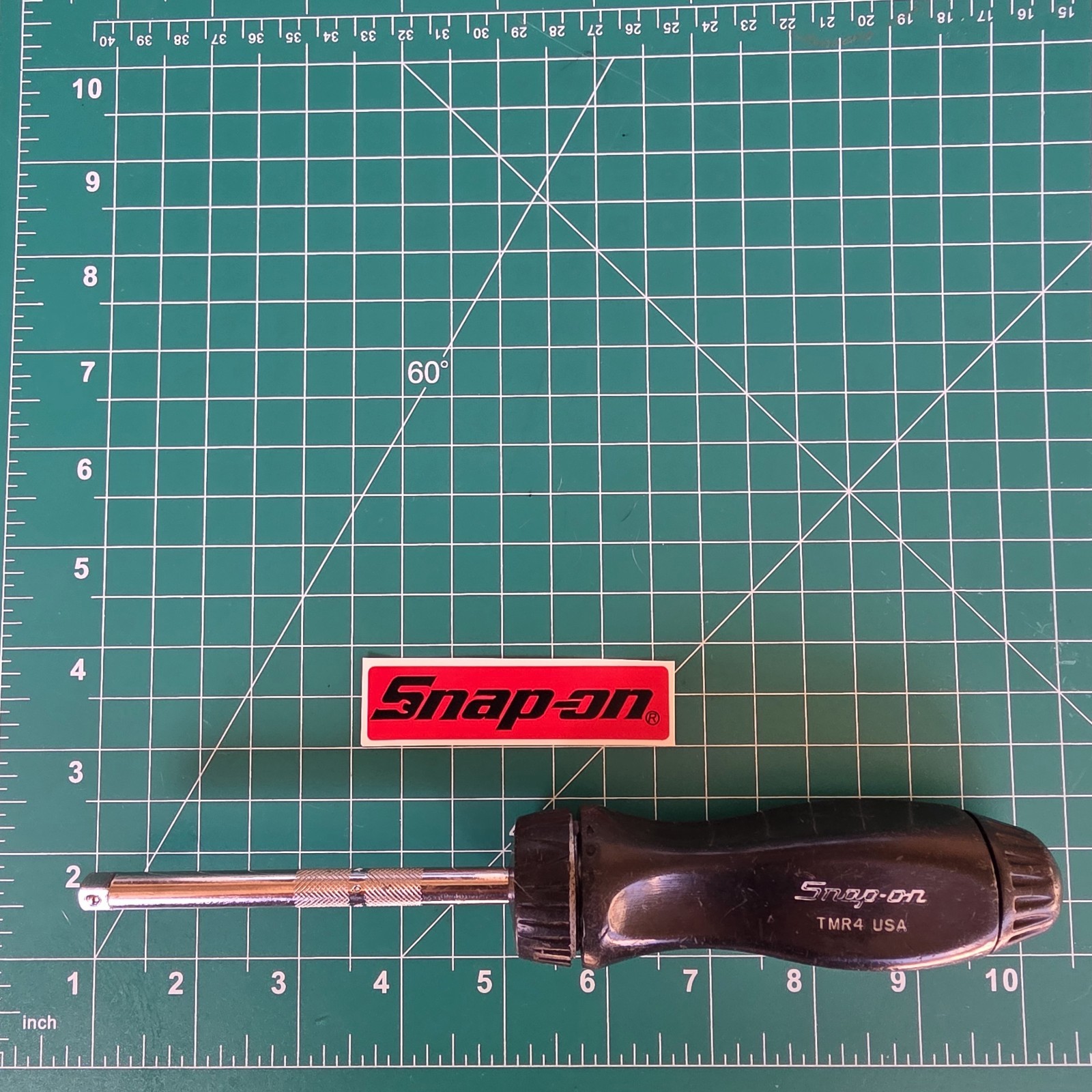 Snap-On 1/4″ Ratcheting Socket Screwdriver Tool Black Handled Driver TMR4