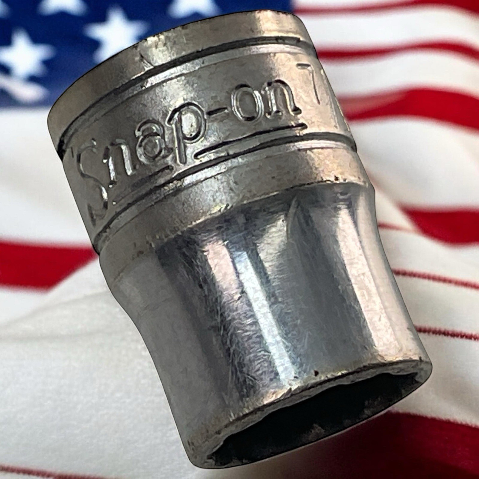 Snap-on Shallow Socket F141 3/8″ Drive 7/16″ SAE 12 Point As Pictured Fast Ship