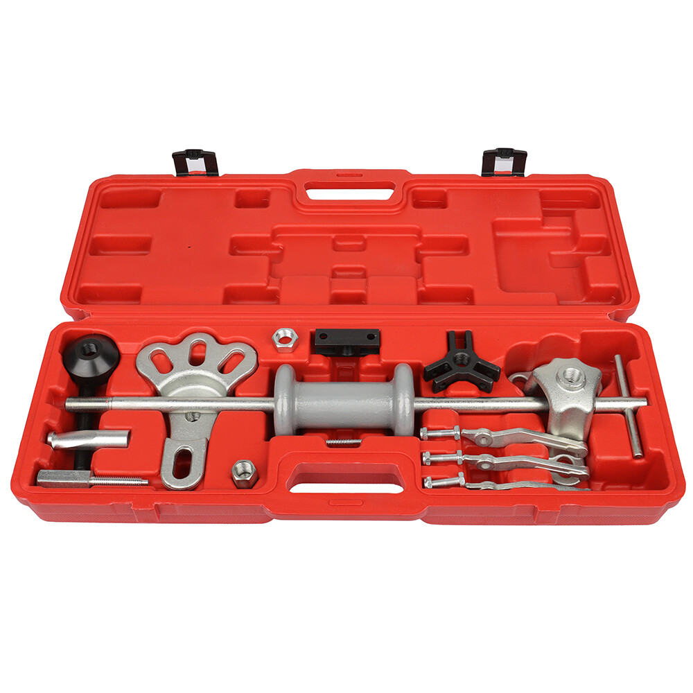 16PC Slide Hammer Dent Puller Tool Kit Wrench Adapter Axle Bearing Hub Auto New