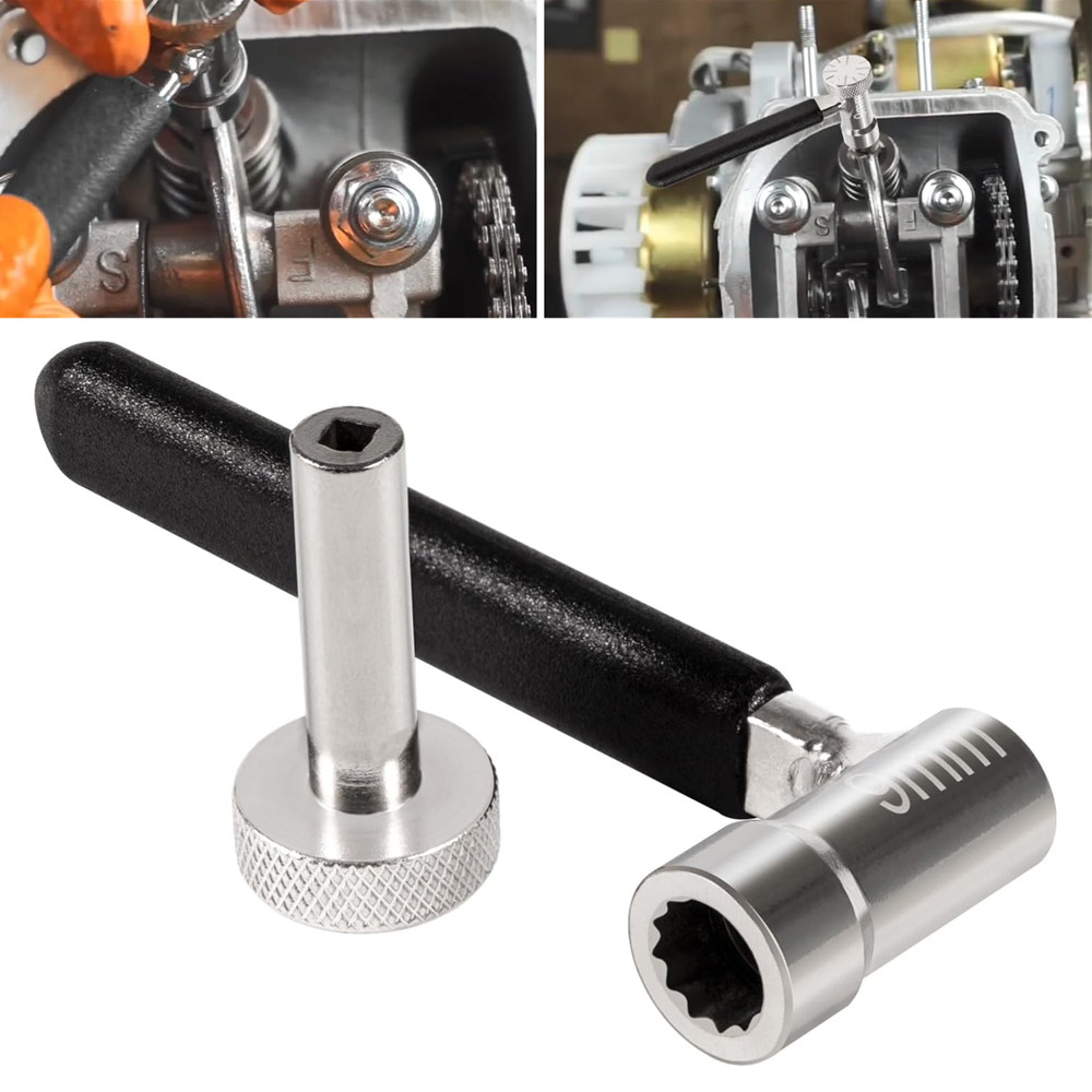 Valve Tappet Adjusting Tools 3mm Square Adjuster with Wrench for ATVs Motorcycle