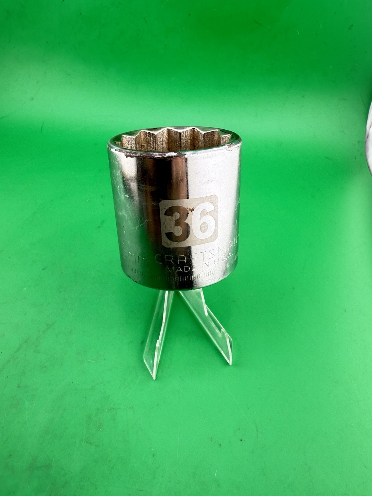 USA 50752 Laser Etched Craftsman 36mm Socket 1/2” Inch Drive 50752 Made In USA!!