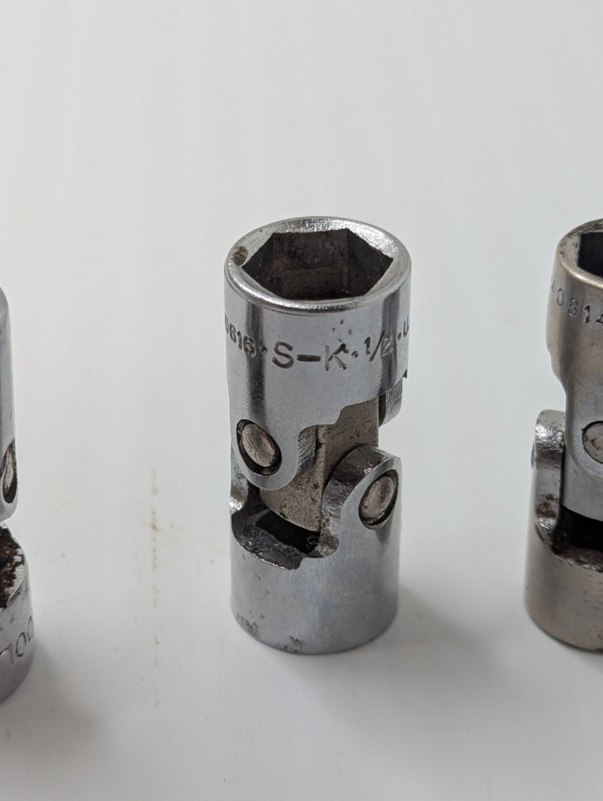 Lot Of 3 S-K 3/8″ Drive Universal Swivel Sockets 6-point 7/16, 1/2 & 9/16