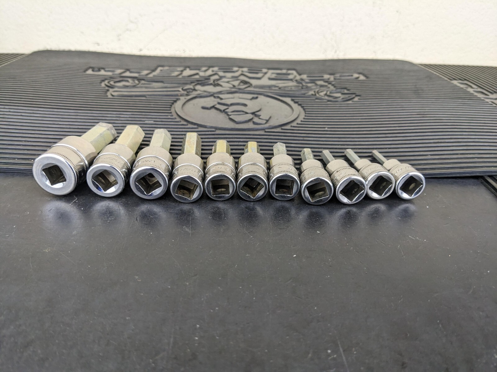 #be215 Snap-On 11pc Metric Hex Allen Socket Set 3/8″ Drive 4mm to 14mm 211EFAMY