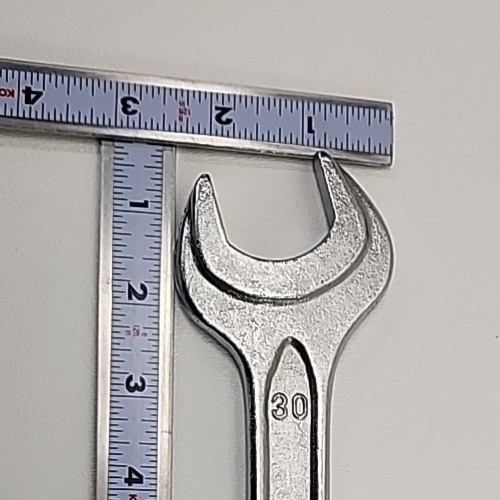 DIN 895 Metric Double Open End Wrench 27mm x 30mm Chrom-Vanadium Good Used Cond