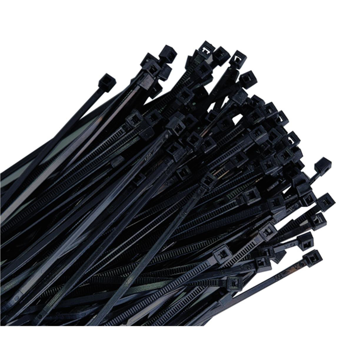 K Tool International 5-PACK Cable Zip Tie 11 in. Black 100/bag 50 lb. Tensile