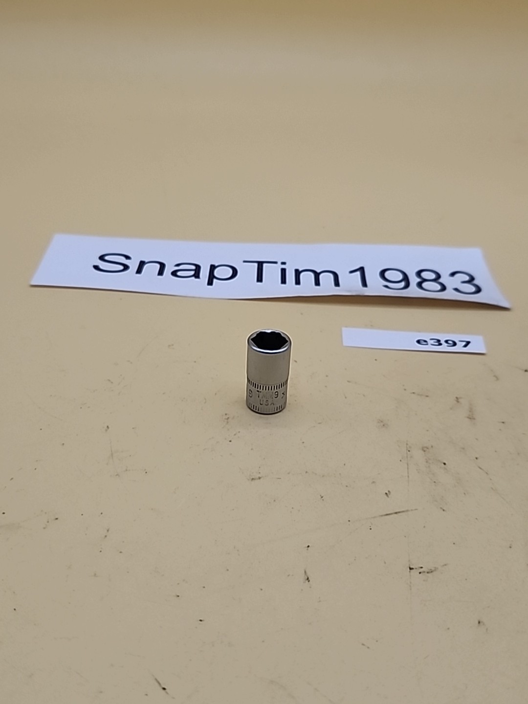 Snap-on Tools 1/4″ Drive 9mm METRIC 6pt Shallow Chrome Socket TMM9 USA