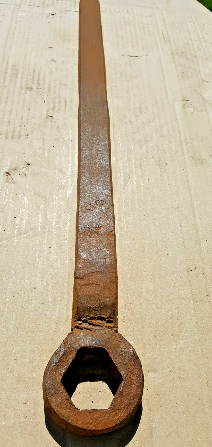 Vintage Handmade Heavy Duty Ring Spanner Classic Tractor Car Workshop Display