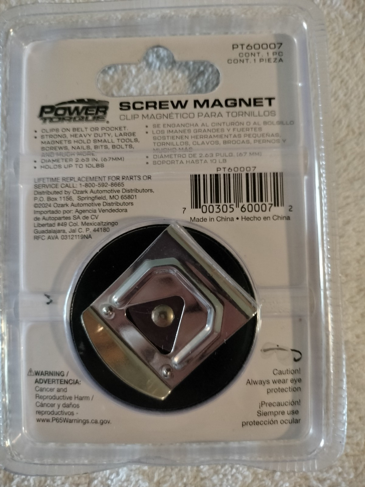 Power Torque Clip On Screw Magnet PT60007 New in Package