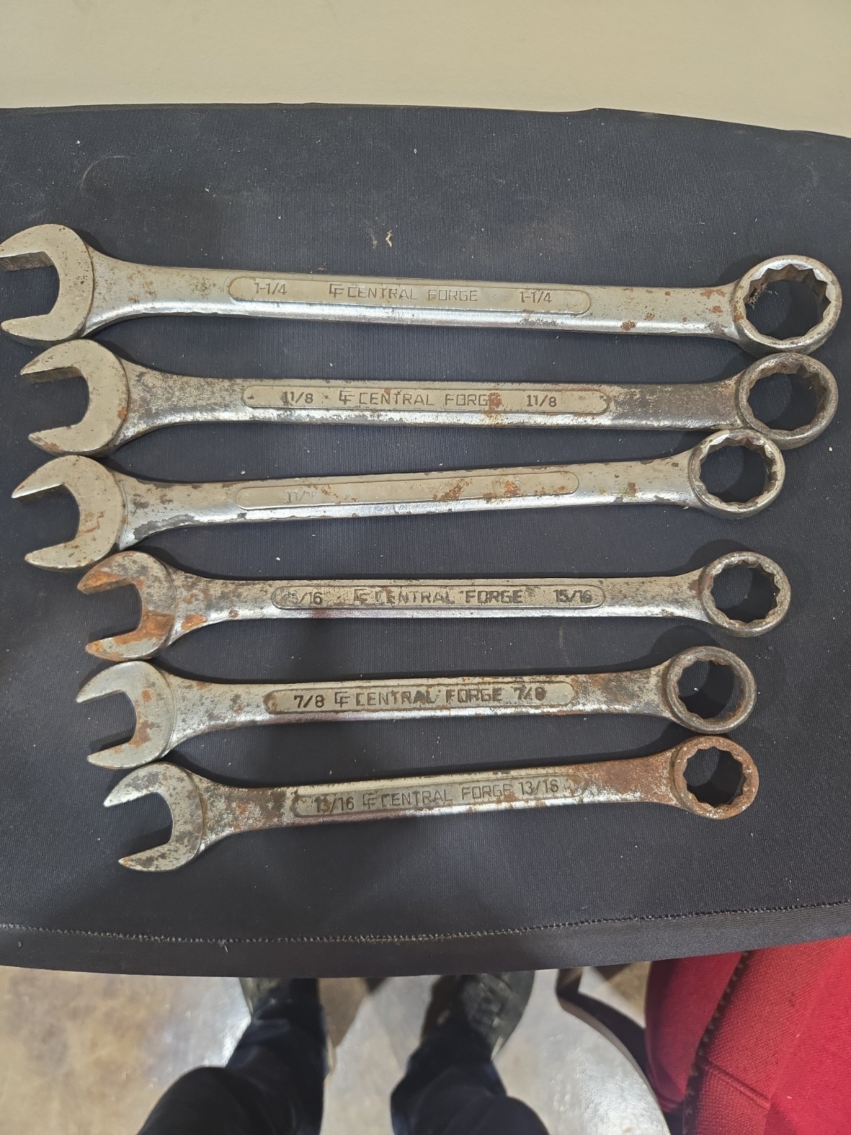 Central Forge Wrench Set Of 6 13/16, 7/8, 15/16, 1-1/16, 1-1/8, & 1-1/4