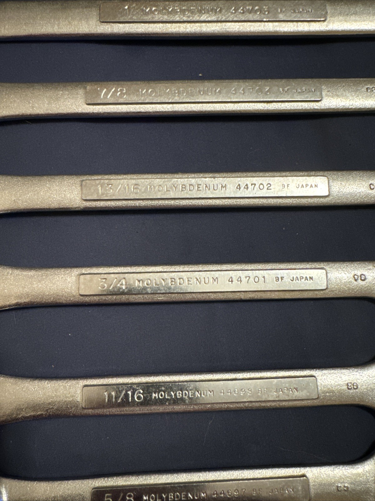 Craftsman Combination Wrenches, Molybdenum BF, 7 Pieces, Japan, 1/2” – 1”, 12 Pt