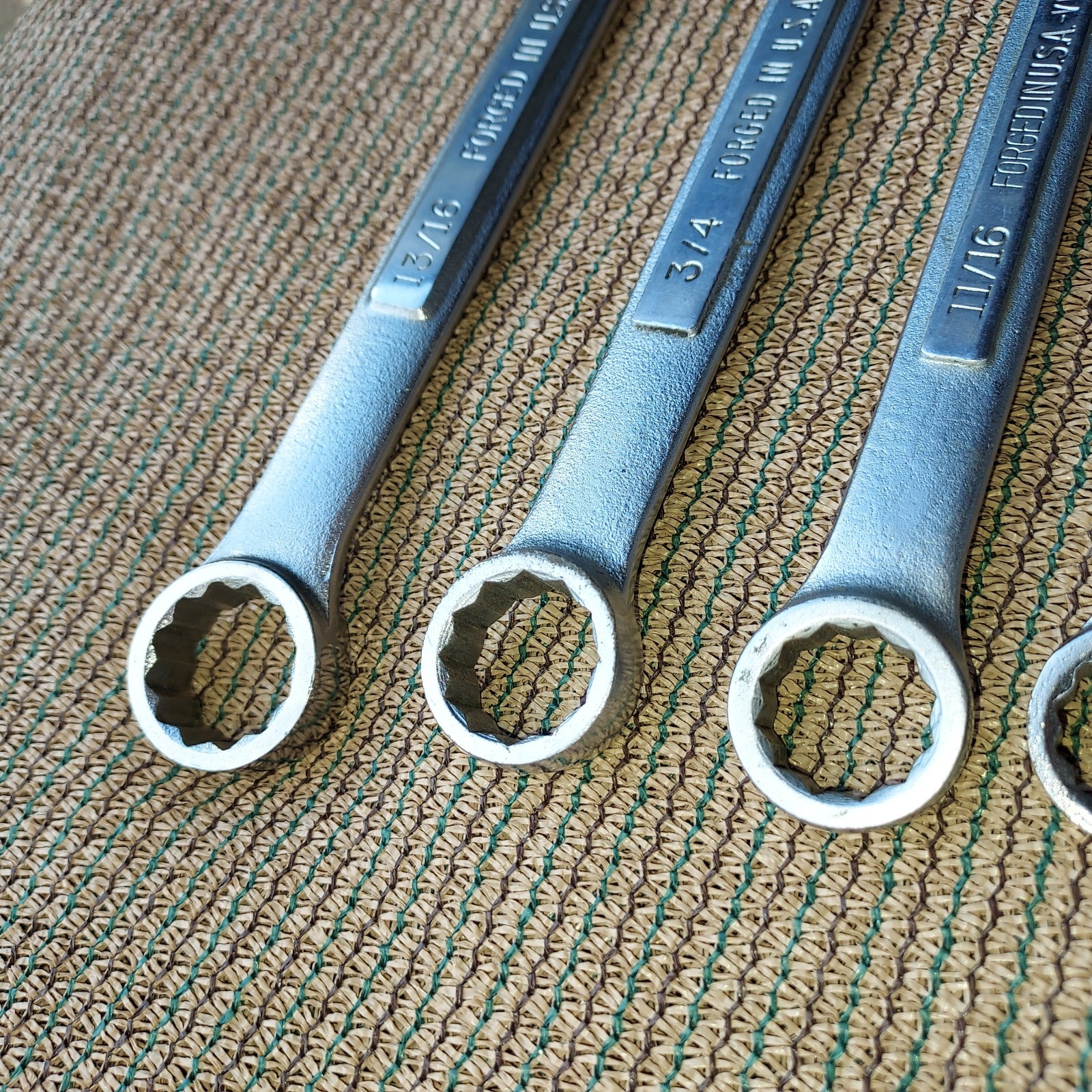 Vtg Craftsman 10 piece SAE combination wrench set 1/4″-13/16″ USA made -VA-VV-V