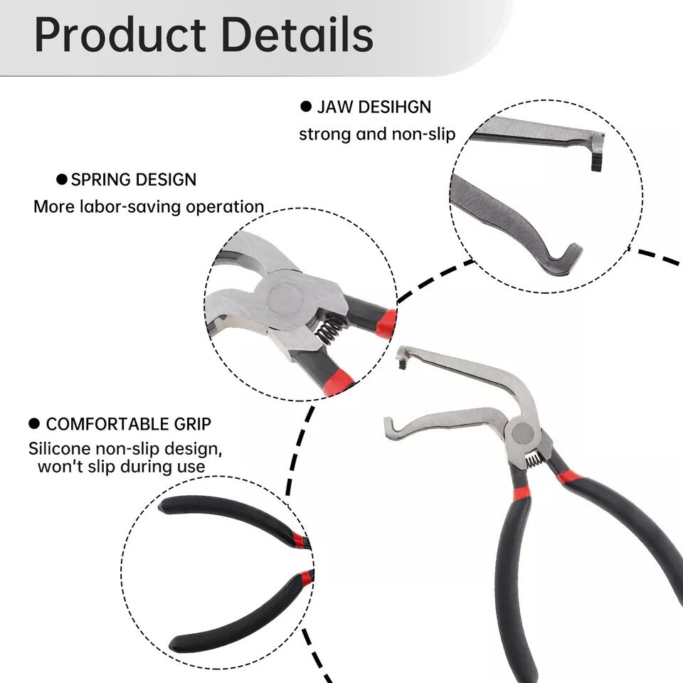 For Lisle 37960+37980 Electrical Disconnect Pliers Rubber Non-slip Sleeve 2PCS