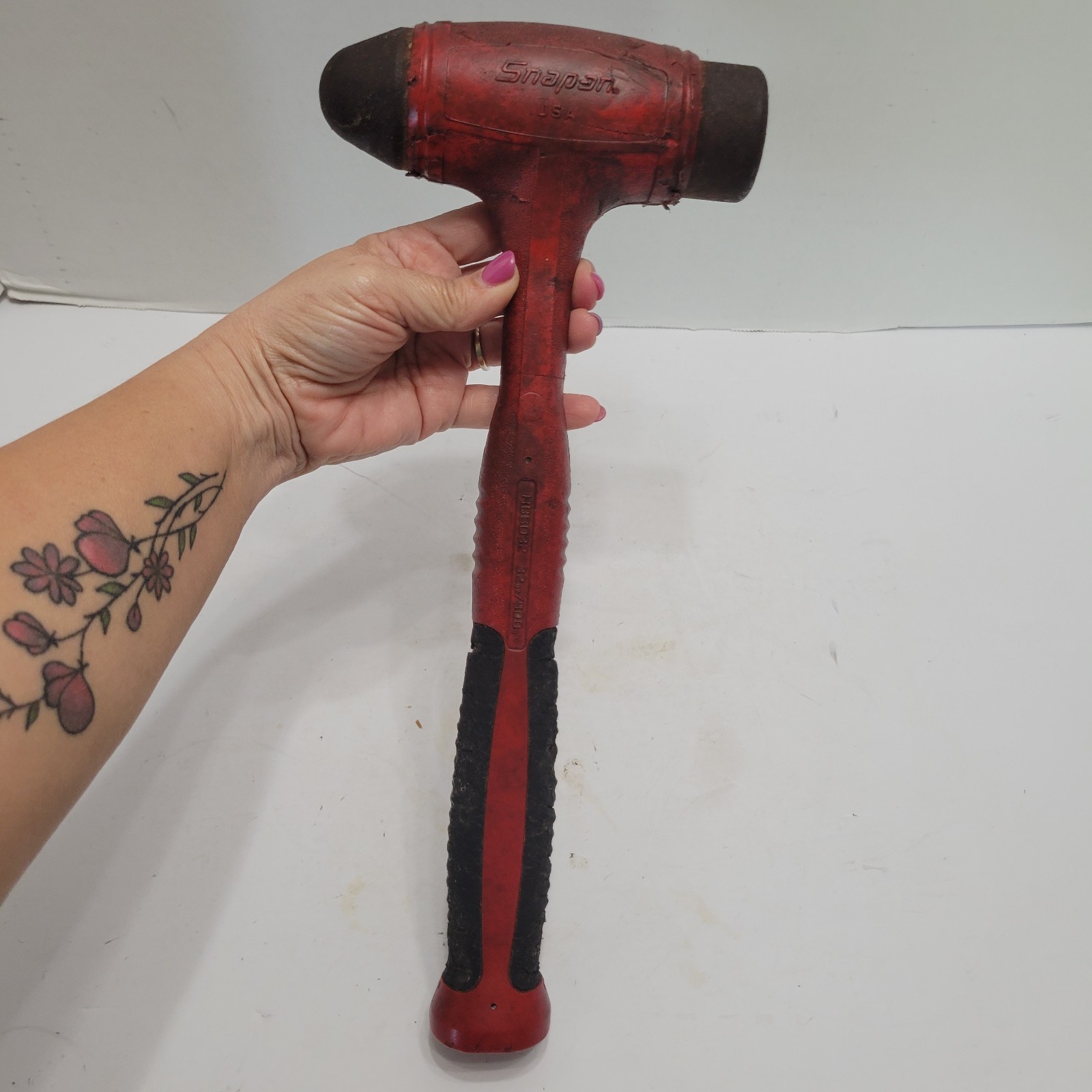 Snap-On Tools HBBD32 Red Ball Peen Dead Blow Hammer 32 Ounce. USA