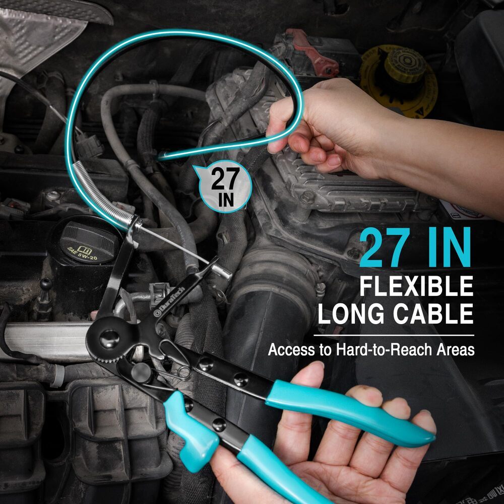 DURATECH 27inch Flexible Hose Clamp Plier Long Reach Radiator Hose Clamp Removal