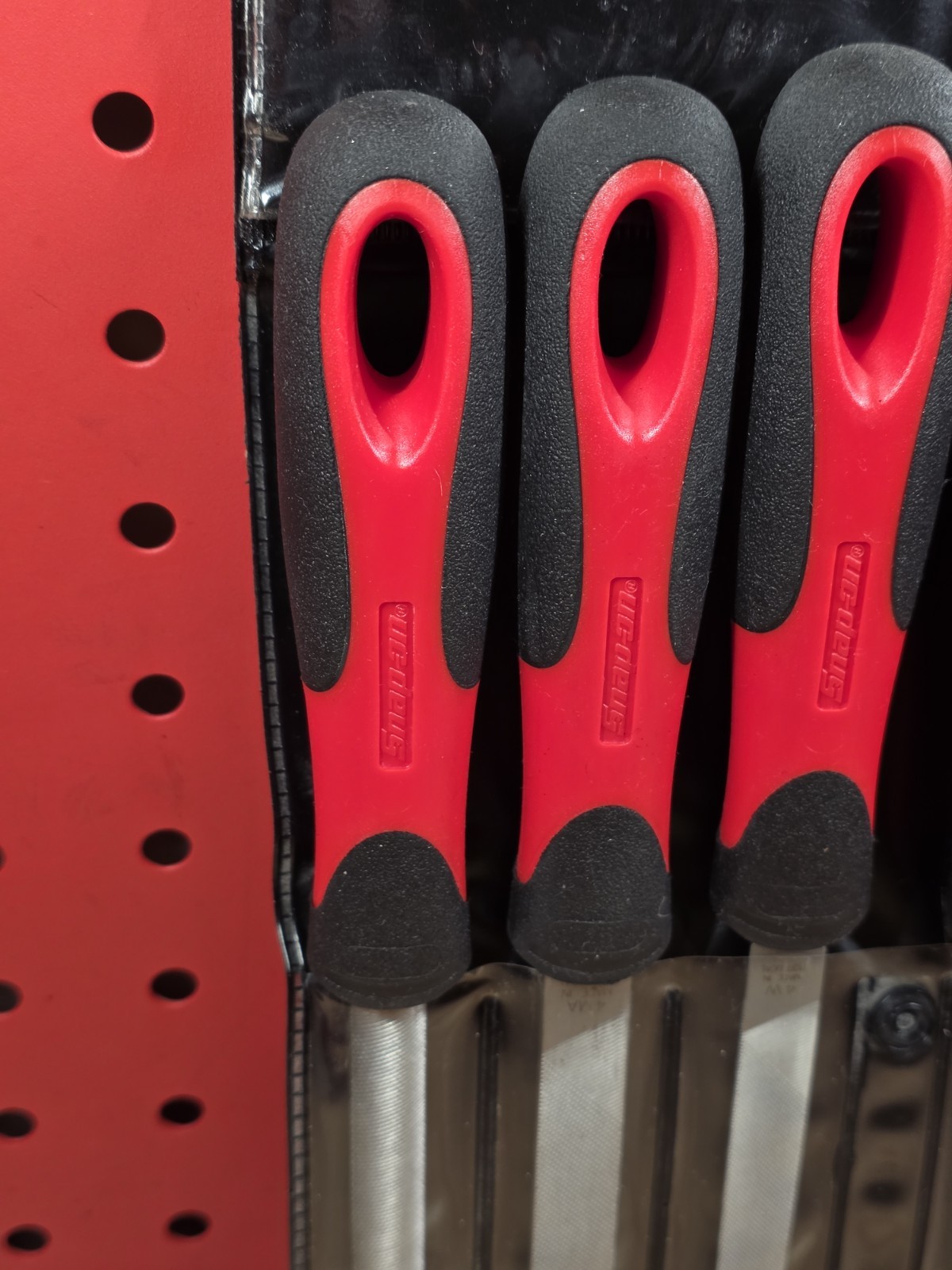 Snap-on Tools NICE SGFMN106 6-Piece Soft Grip Miniature File Set Red Handles