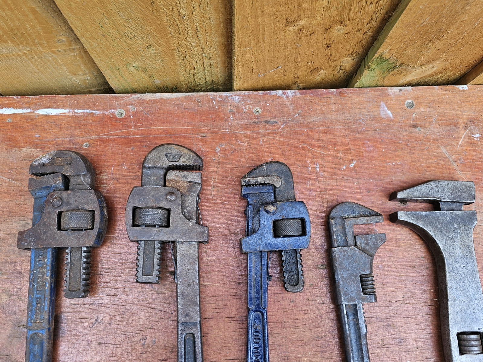 Job Lot Of Adjustable Wrenches Various Makers Including Record