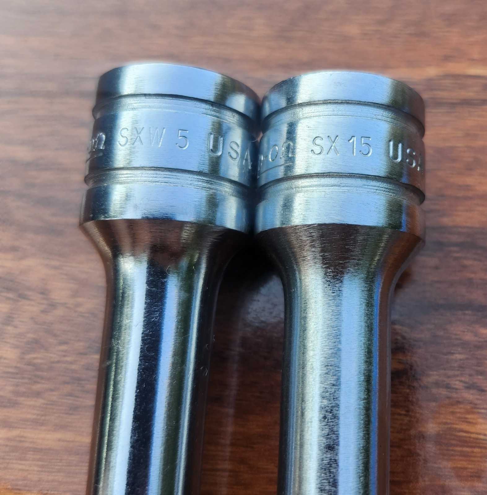 2 Snap-On Extensions SX15 1/2″ Drive Chrome 15″ & SXW 1/2″ Drive 5″ Chrome USA