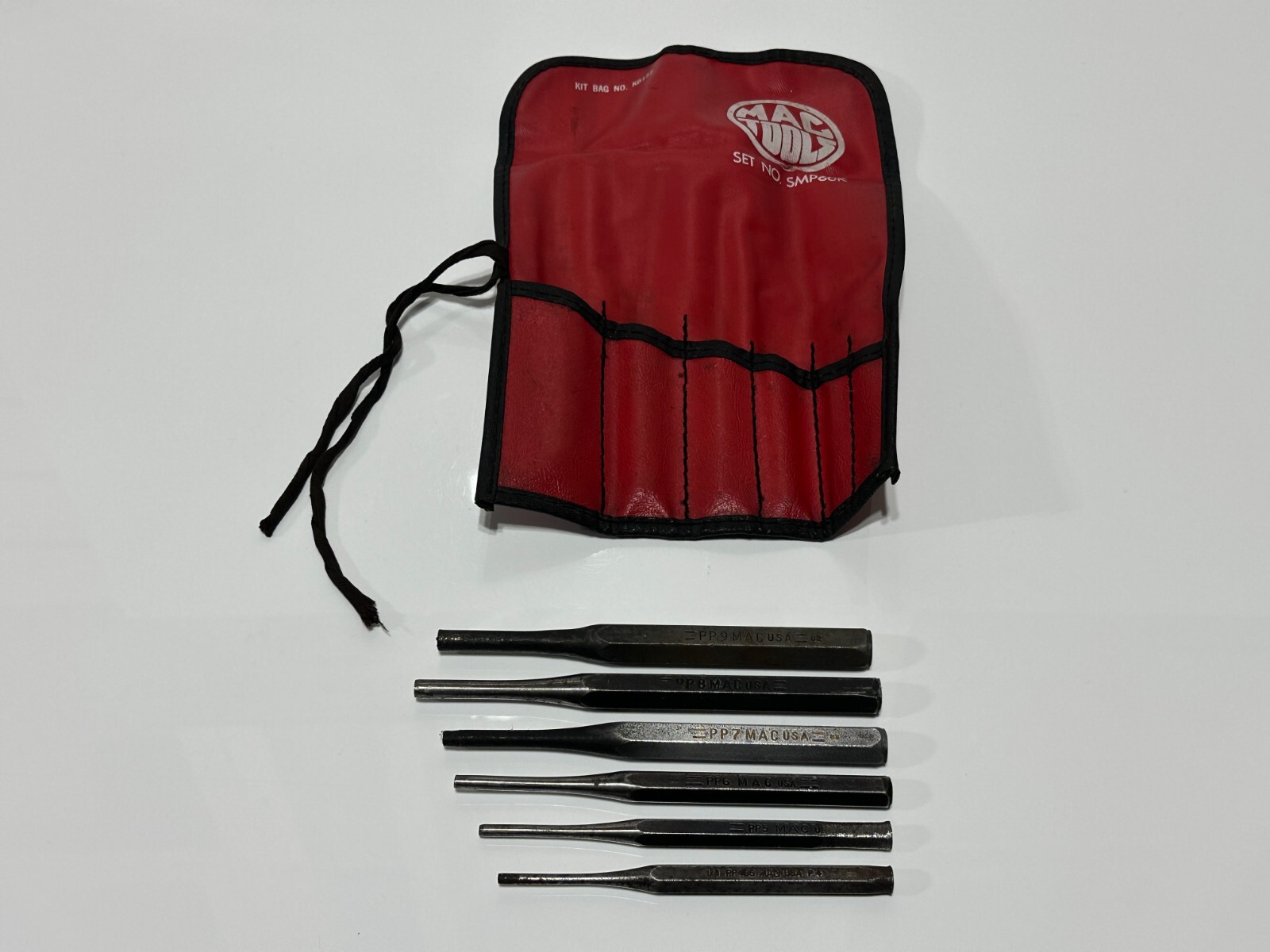 MAC Tools USA SMP60K 6pc Starter Punch Set PP4-9 in KB137 Kit Bag