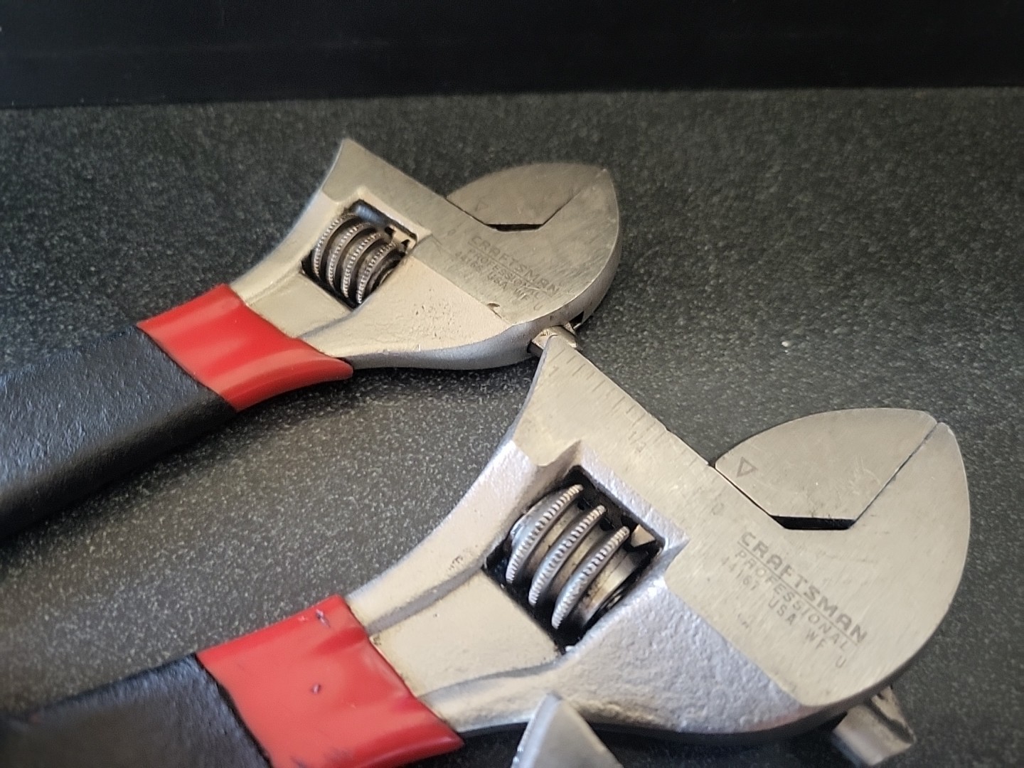 RARE Vintage 3pc Craftsman Professional Adjustable Wrench Set 44166 44167 44168