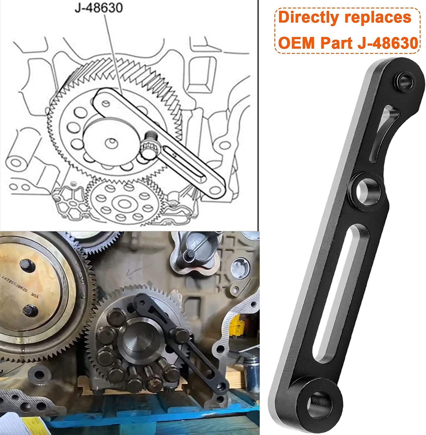 Idler 3 Cantilever J-47487 & Crankshaft TDC Locating Tool J-48630 for DD13 DD15