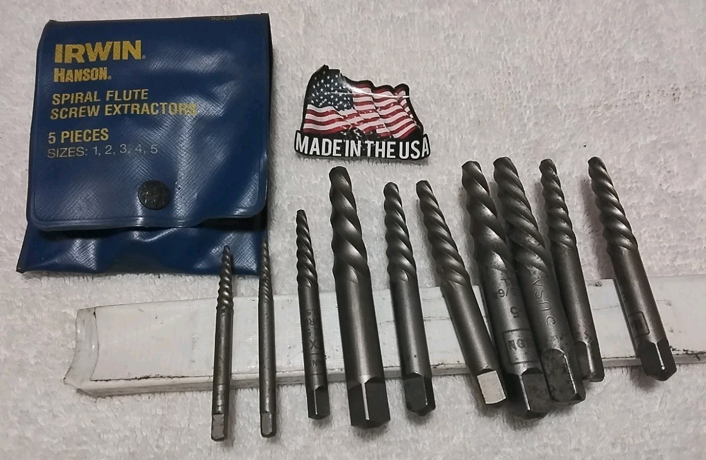 10pc IRWIN/ HANSON #2#3#4#5 SCREW EXTRACTOR ASSORTED SIZES USA 🇺🇸