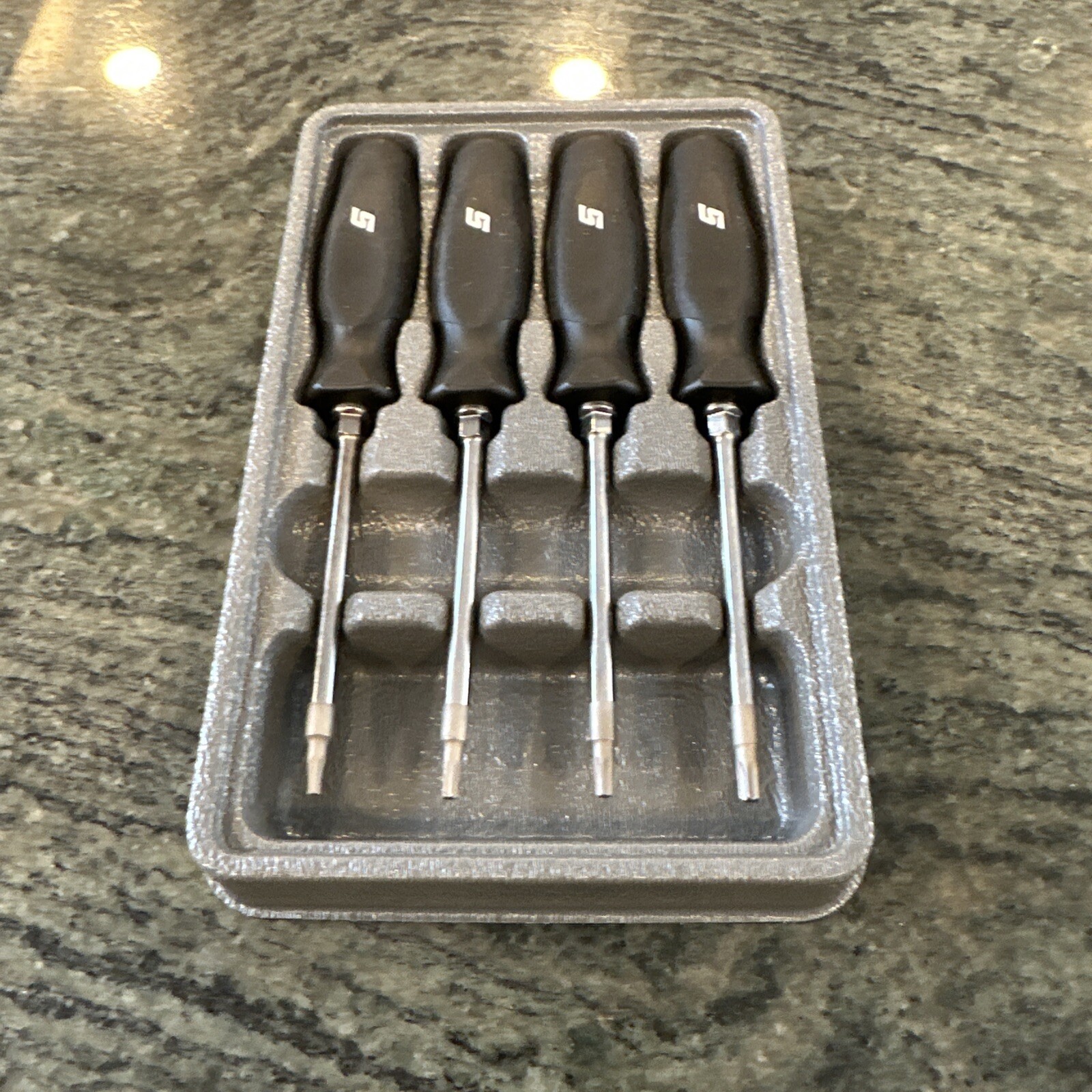 Snap On sgtx40b 4 pc soft grip mini torx screwdriver set black new