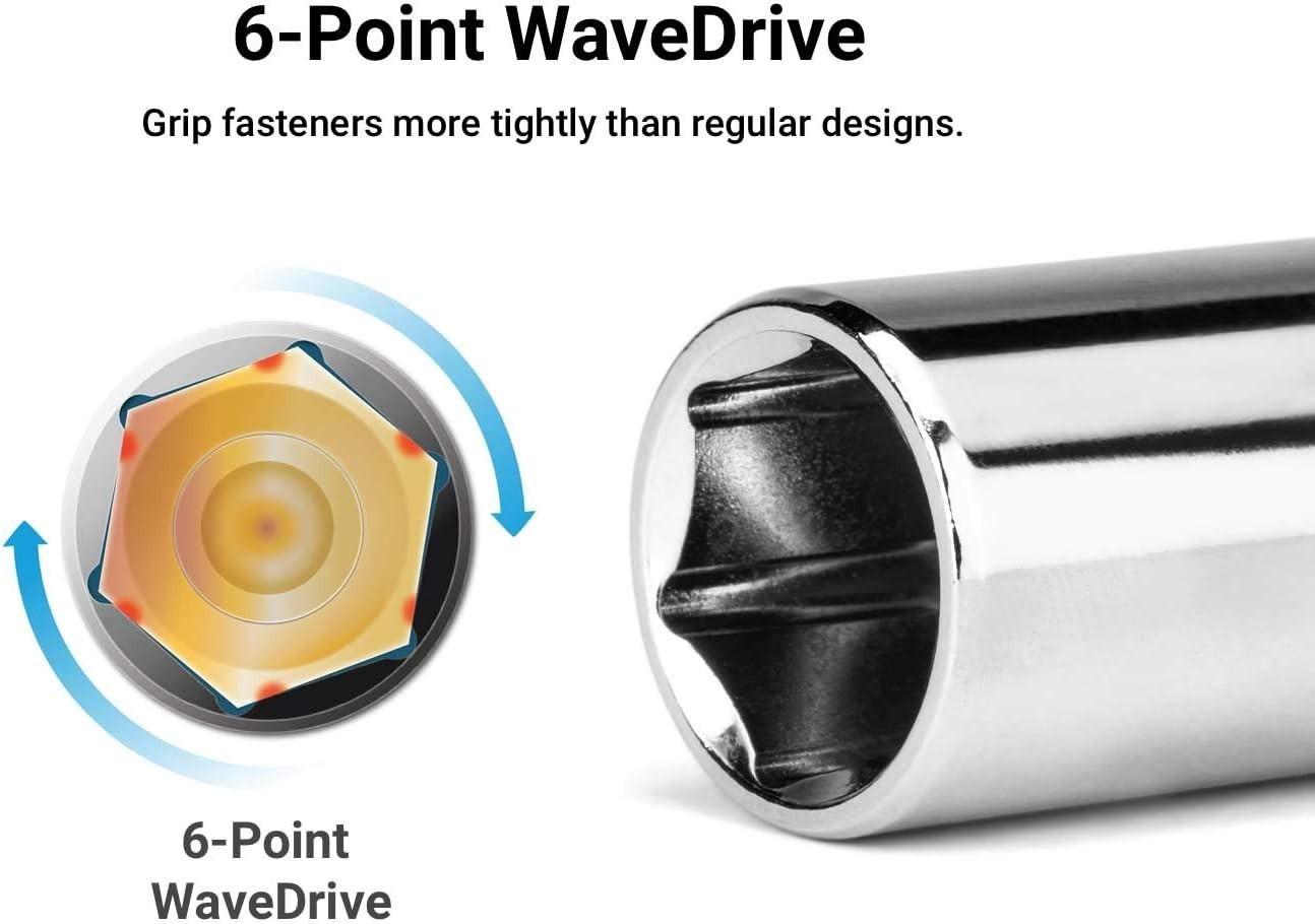 3/8-Inch Shallow Socket in Chrome Vanadium | 1/4-Inch Drive, 6-Point