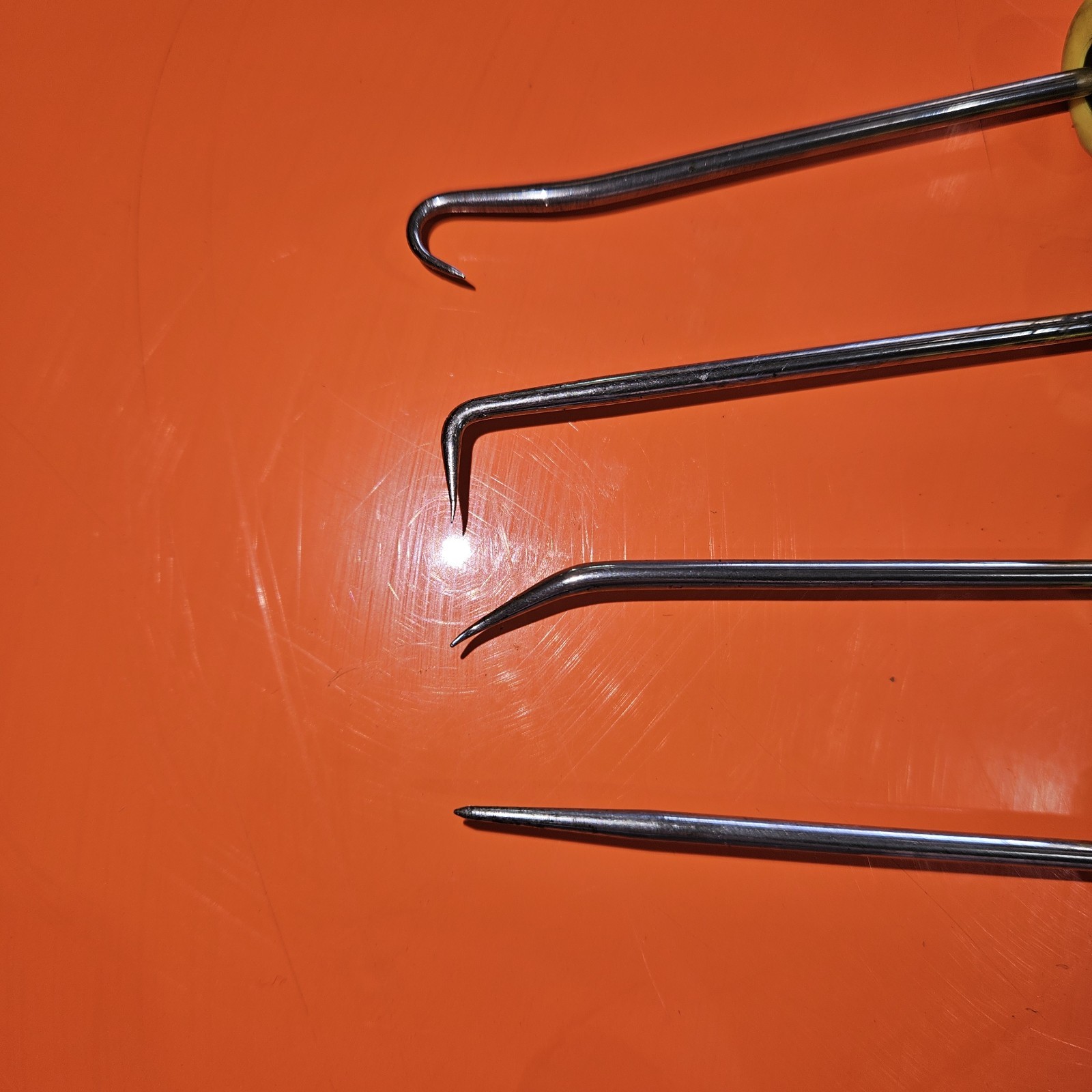 Snap-On 4pc Green Soft Grip Miniature Awl Hook Pick Set SGASA204CG