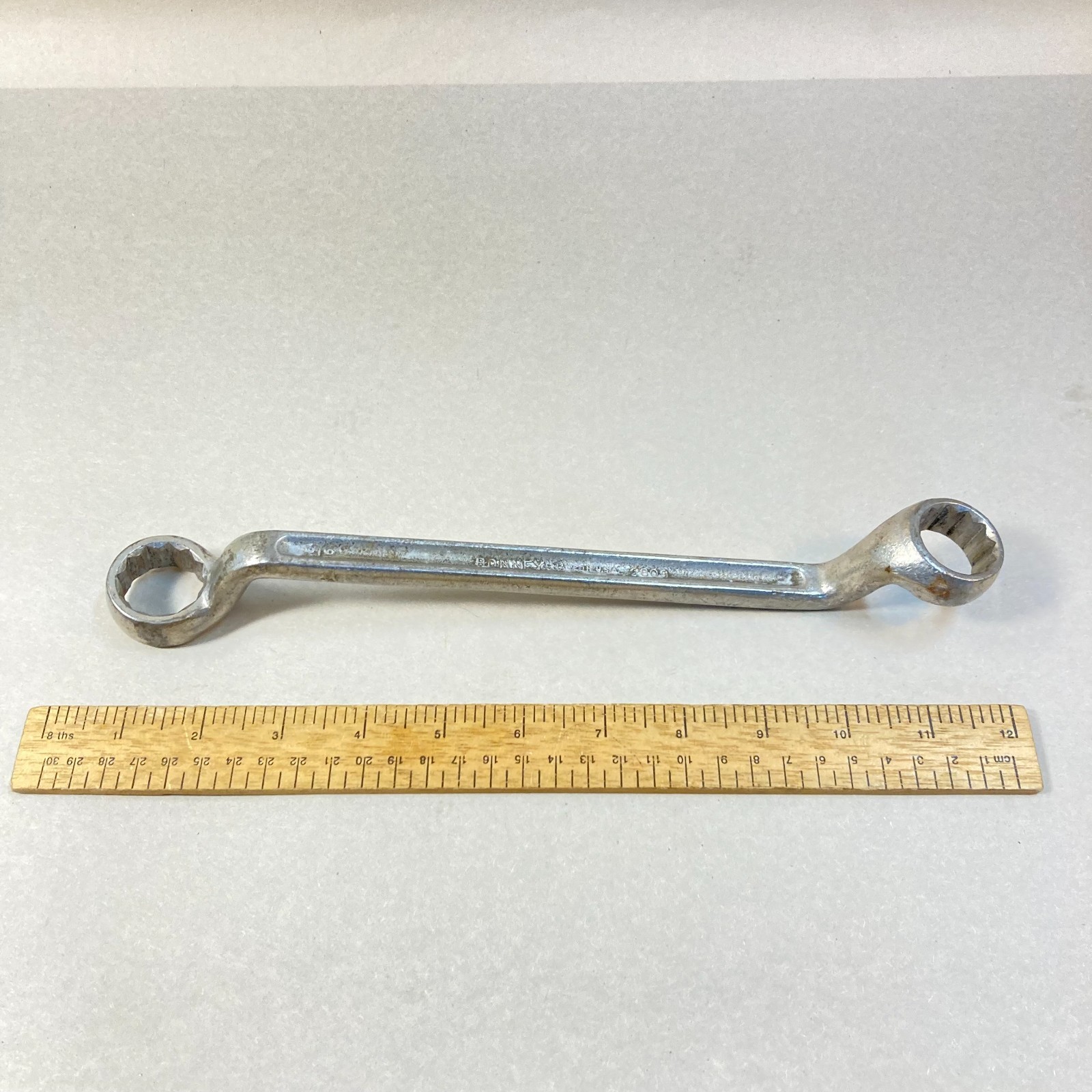 Vintage Bonney 7/8″-15/16″ Wrench Box End SAE 12 Point Square Handle #2809 USA