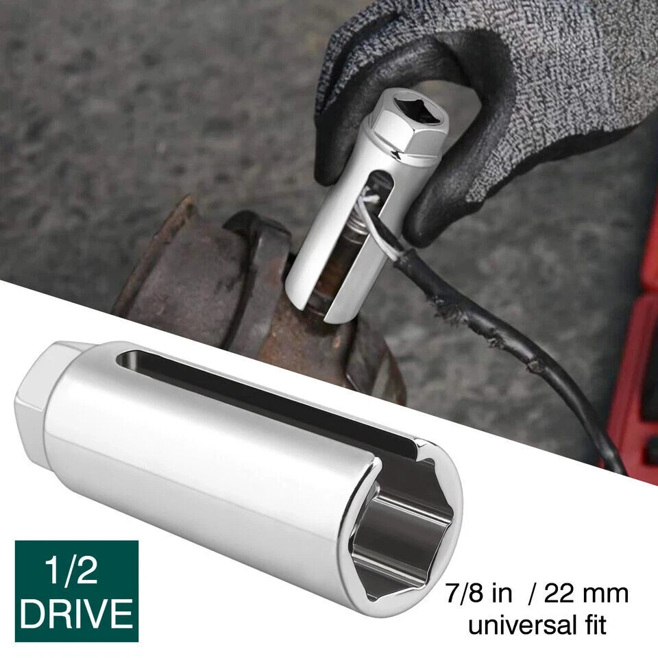 2Pcs O2 Oxygen Sensor Socket Wrench 3/8″ 1/2″ 22mm Auto Repair Installer Tool