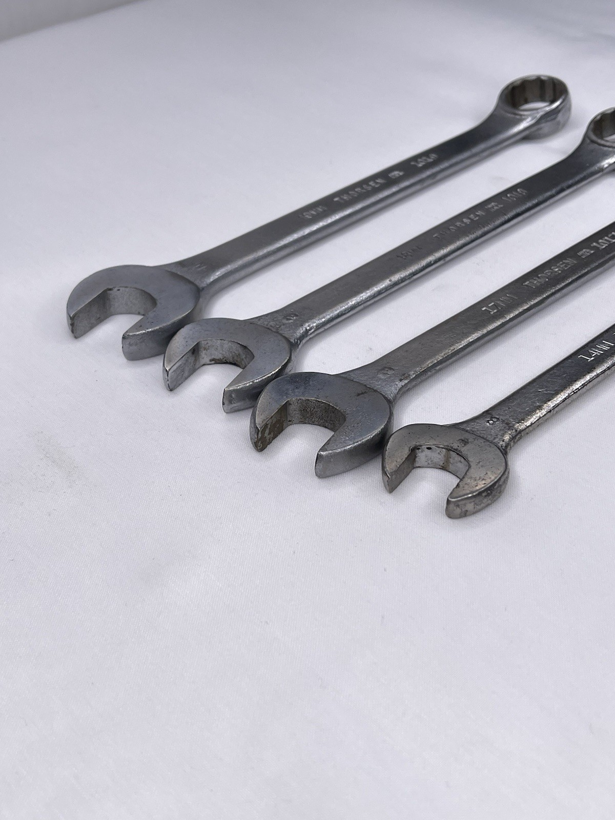 Vintage Set of 4 Thorsen Metric Combination Wrenches 14mm 17mm 18mm 19mm USA