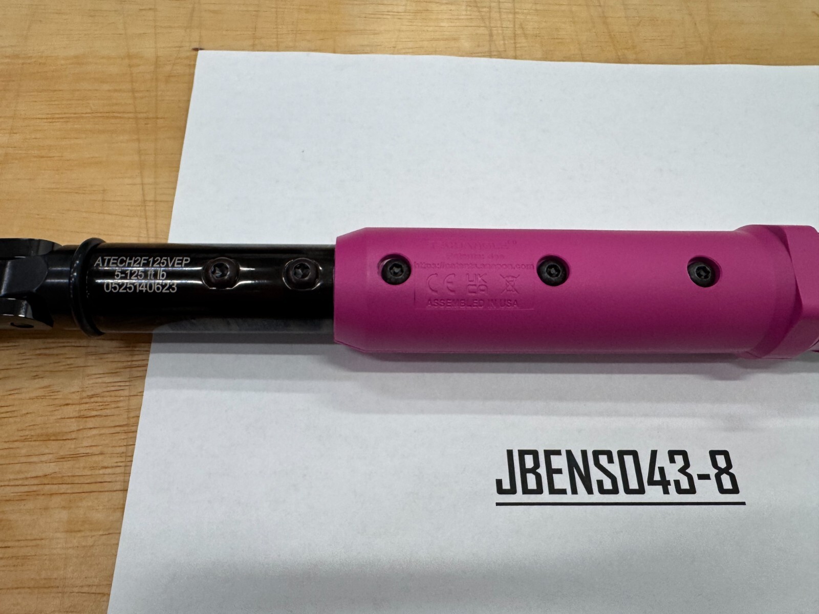 Snap-on Tools NEW PINK 3/8″ Drive 5-125ft lb Digital Torque Wrench ATECH2F125VEP