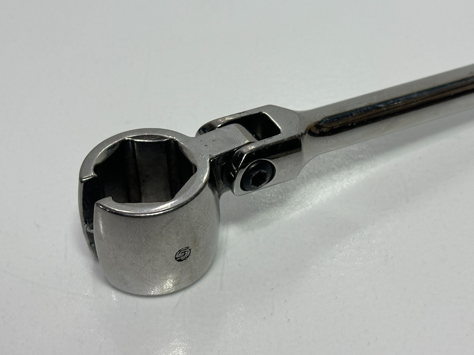 🇺🇸 Snap-on Tools USA Flex Head Oxygen Sensor Chrome Ratchet Wrench SWR1A 7/8″