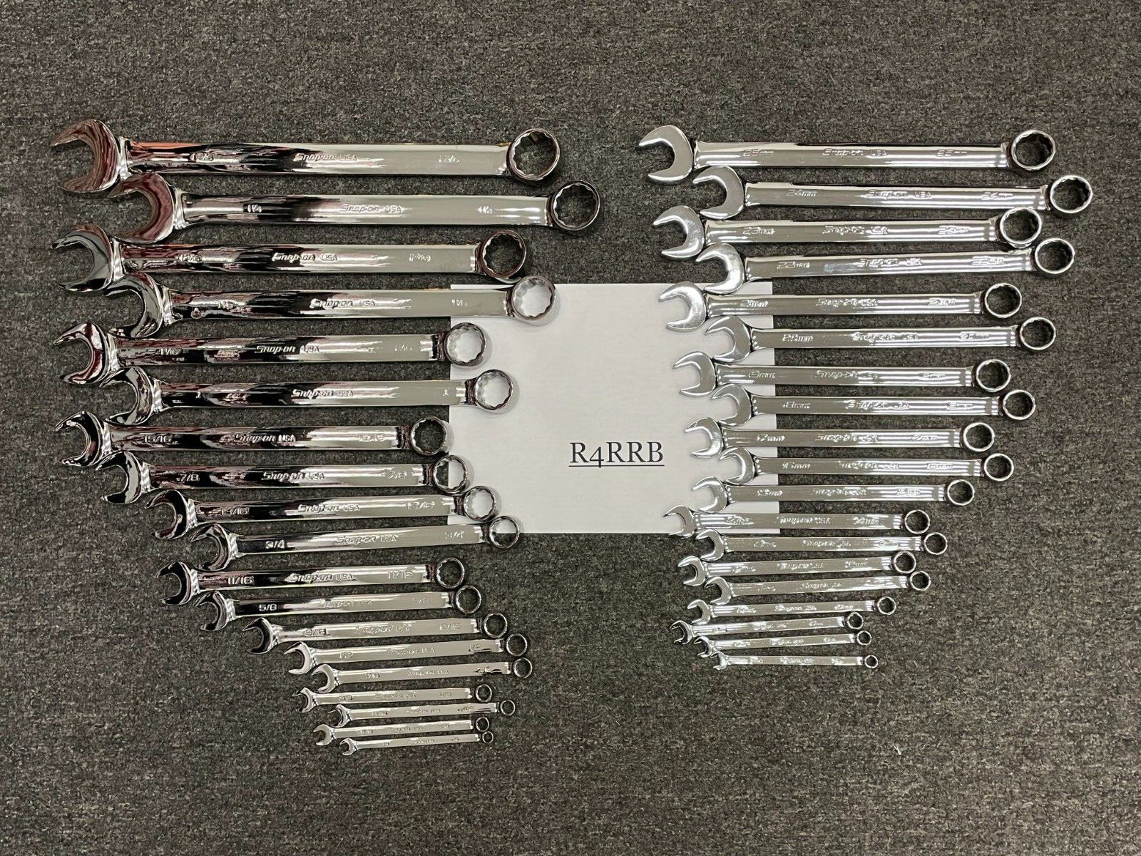 Snap-on Tools USA NEW 38pc SAE & METRIC MASTER Flank Drive Plus Combo Wrench Set