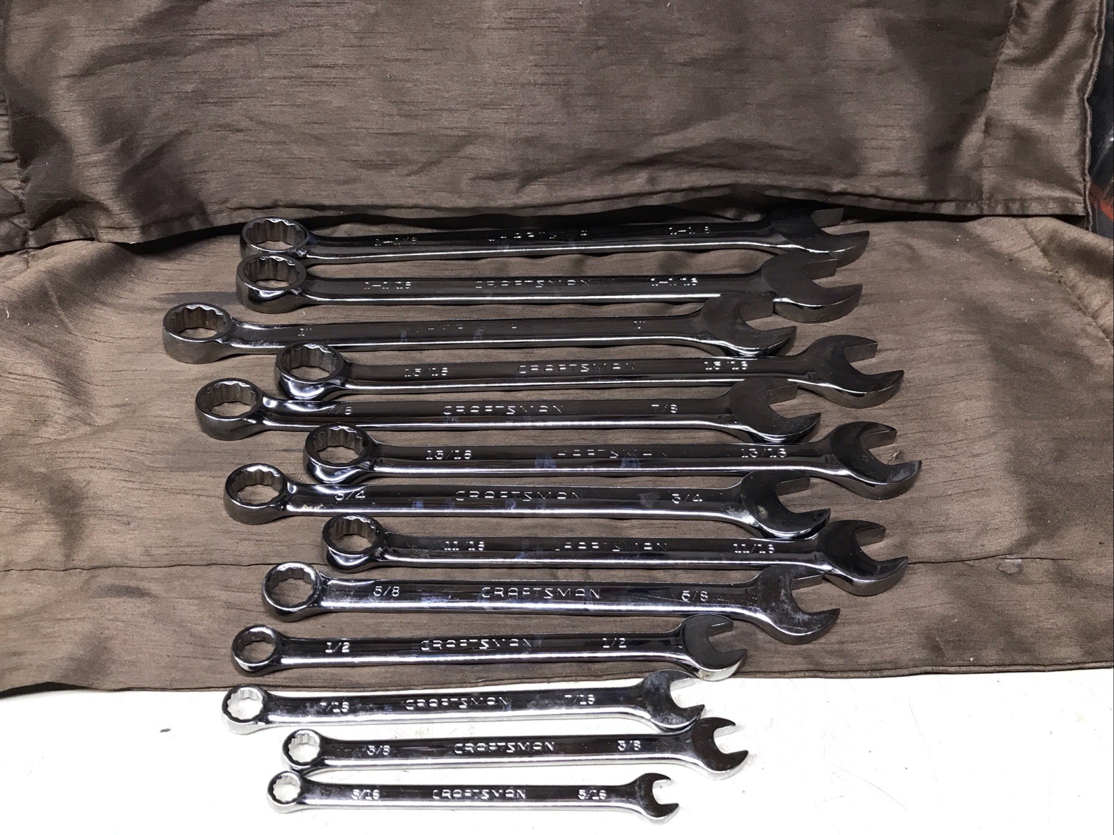 Craftsman 13Pcs. SAE Wrench Set, Size 5/16’ – 1-1/8” Missing 9/16”