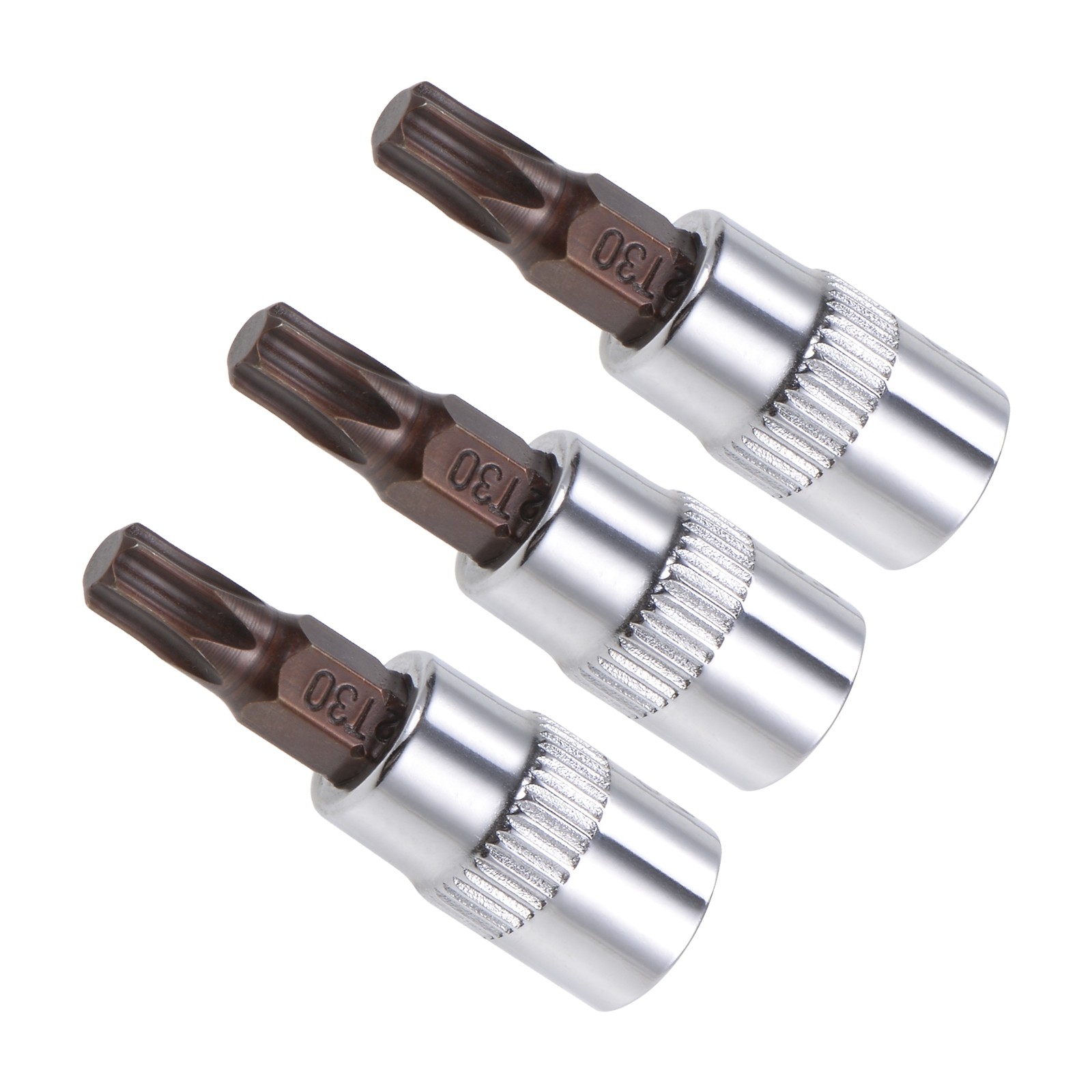 3PCS Torx Bit Socket Metric T30 Bit 1/4″ Drive 1.5″ Long Alloy Steel CR-V Socket
