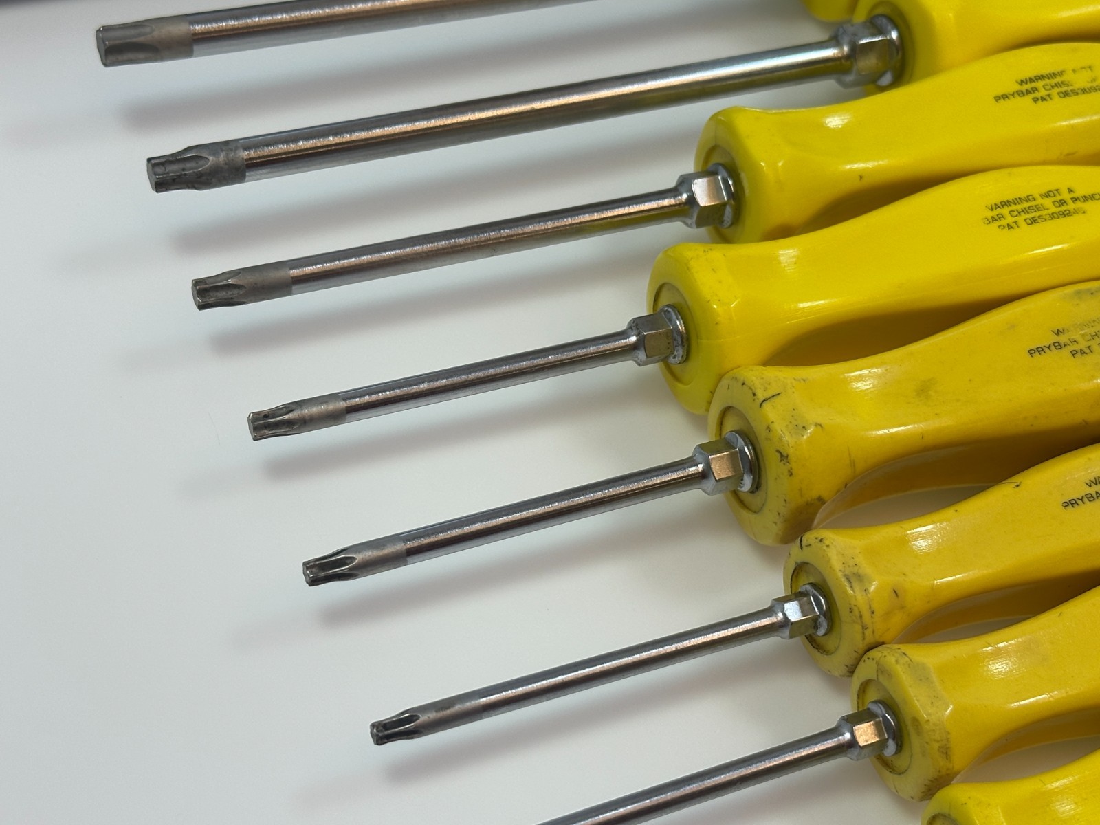 🇺🇸 Snap-on Tools USA 9pc Torx T8-T45 Screwdriver Set, Classic Yellow Hard Grip
