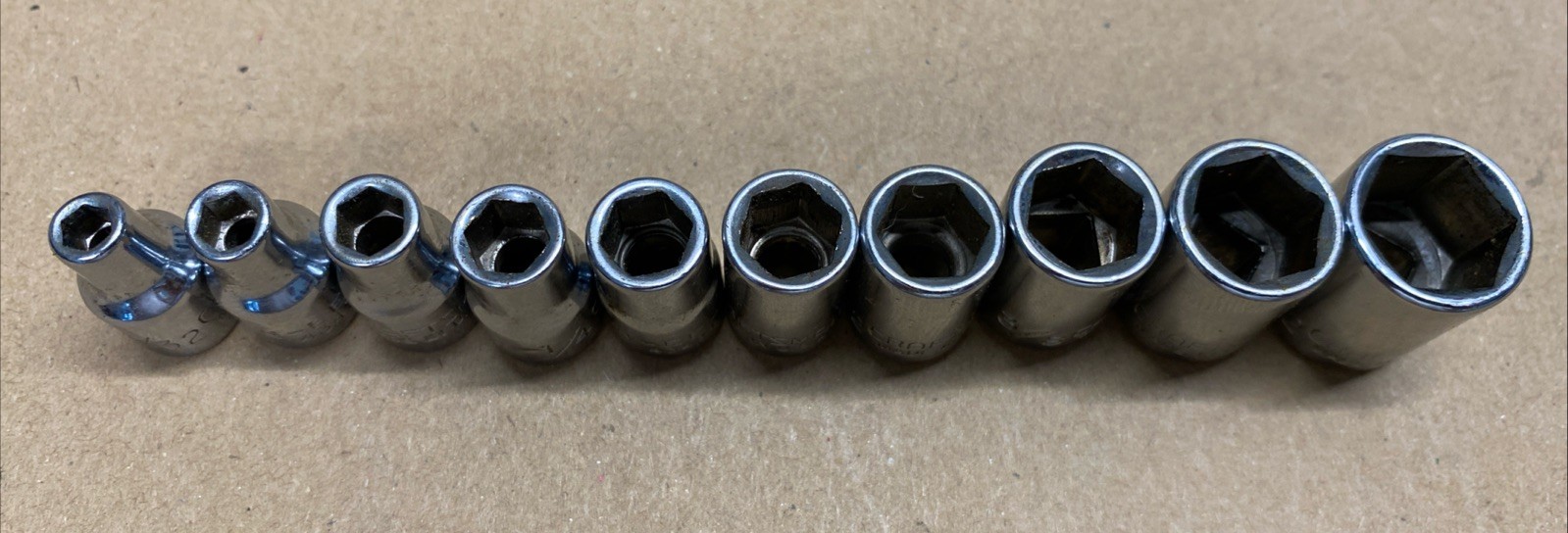 Craftsman SAE Standard Socket Set 1/4″ Drive 6 Point 10 Piece Set USA
