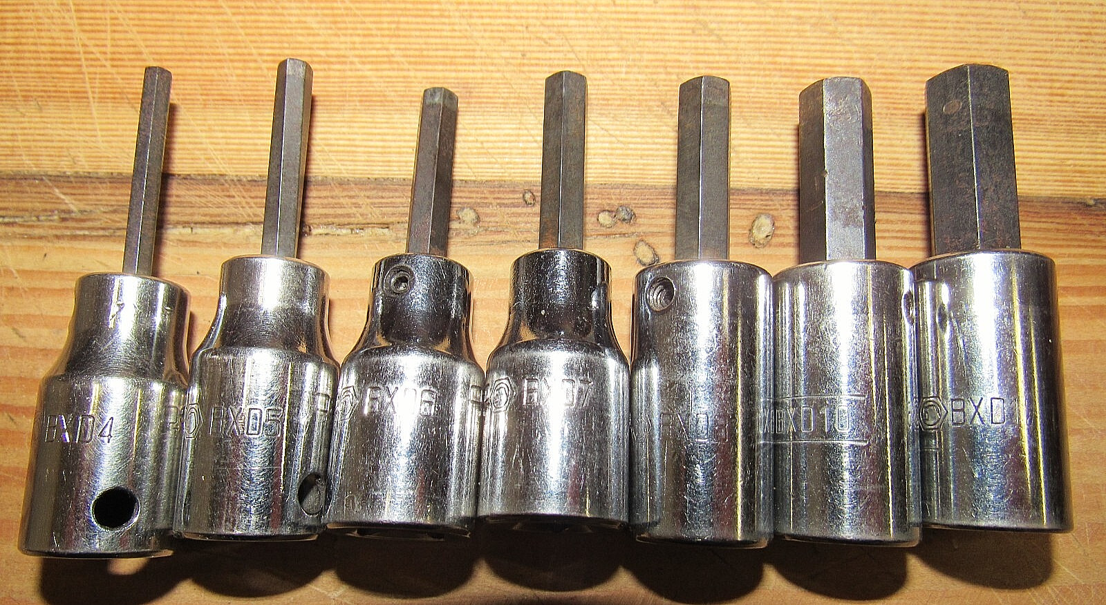 MATCO Lot Of 7 Hex Socket Drivers , 3/8” Drive ALL IN GOOD CONDITION