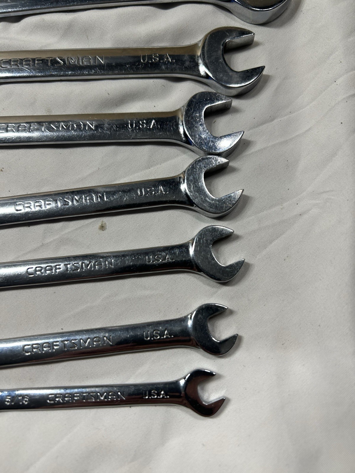 Sears Craftsman 7pc SAE Reversible Ratcheting Wrench Set 42406 GK USA 5/16 -3/4”