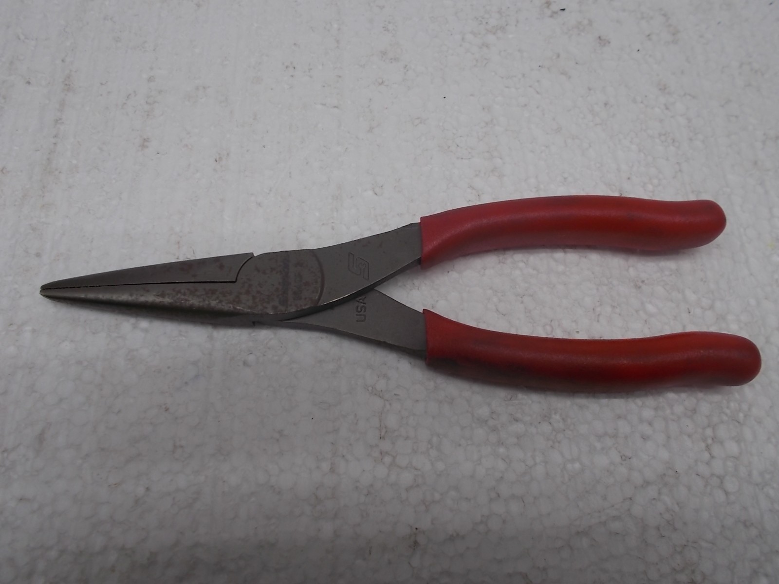 Snap-on tools USA Comfort Grip Needle Nose Pliers RED Handle 96ACF Nice!