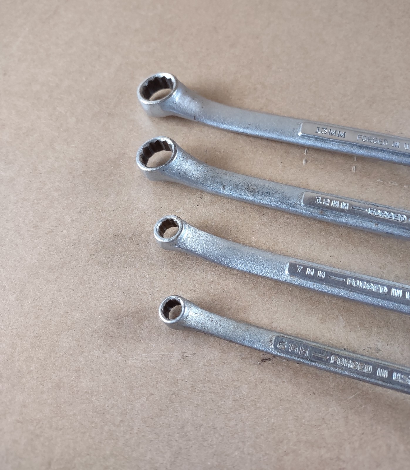 Vintage Craftsman Metric Offset Box End Wrenches -V- Series 4pcs Made in USA