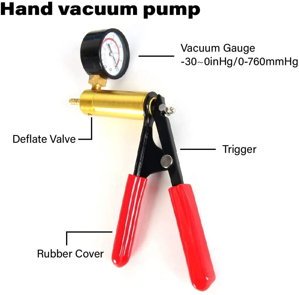 Vacuum Pump Set Aluminum Pump Pressure Vacuum Gauge Detector Vacuum Pump Kit