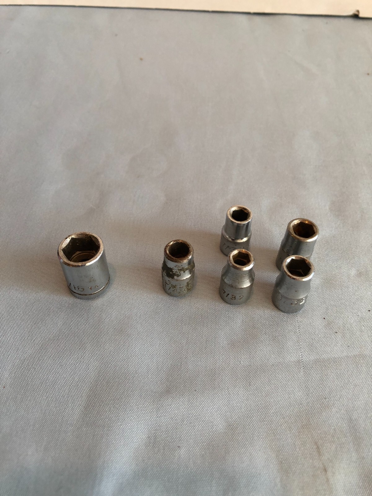LOT of 6 Sockets – Various Sizes – SEE PICS #F12