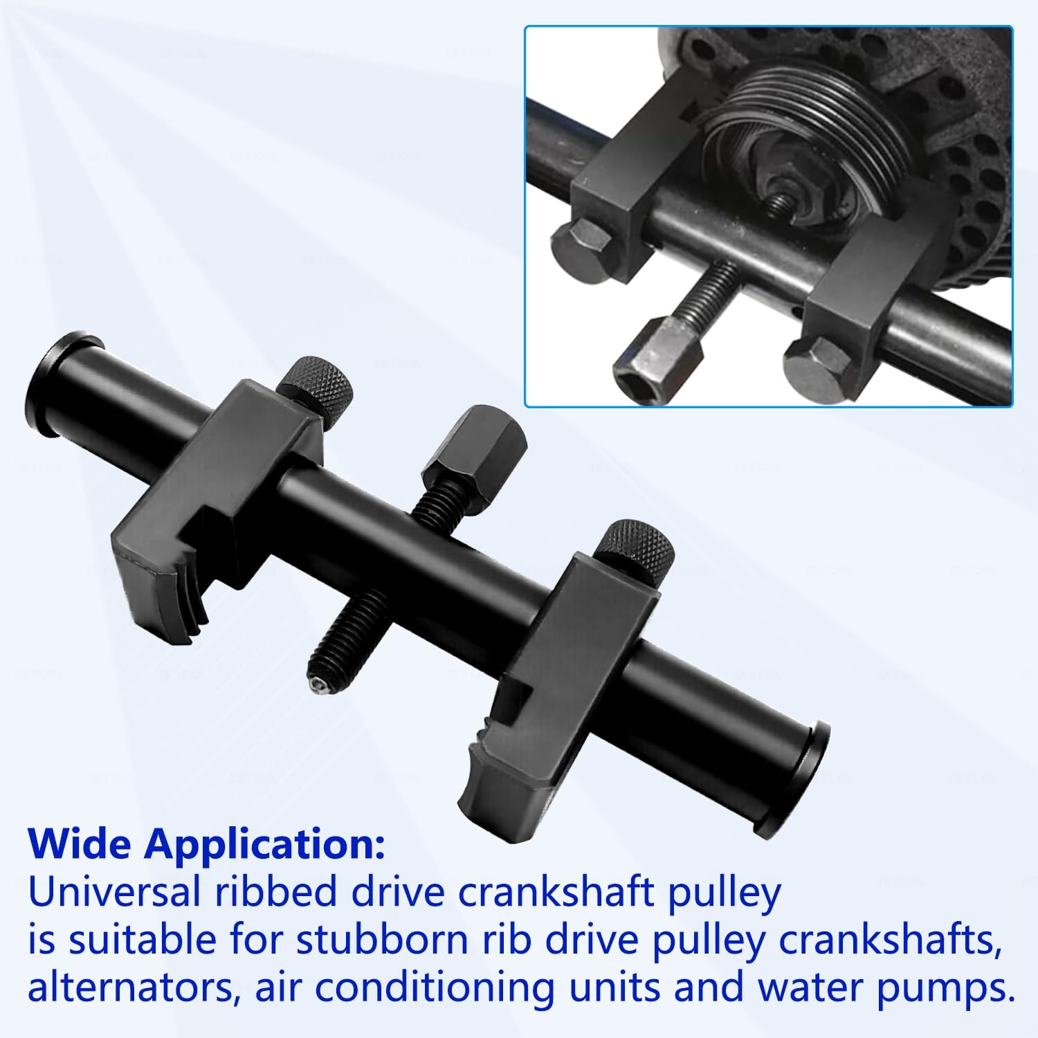 ZKTOOL Universal Ribbed Drive Crankshaft Pulley Puller Kit for Pulley Size Fr…