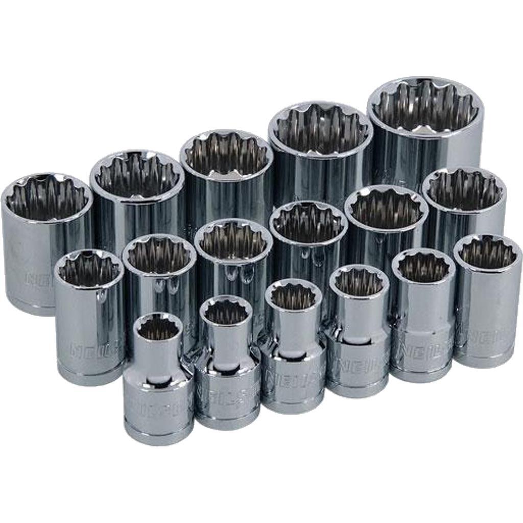 Neilsen Metric Drive Sockets 10mm – 30mm Socket Set In Bmc 17pc 1/2″
